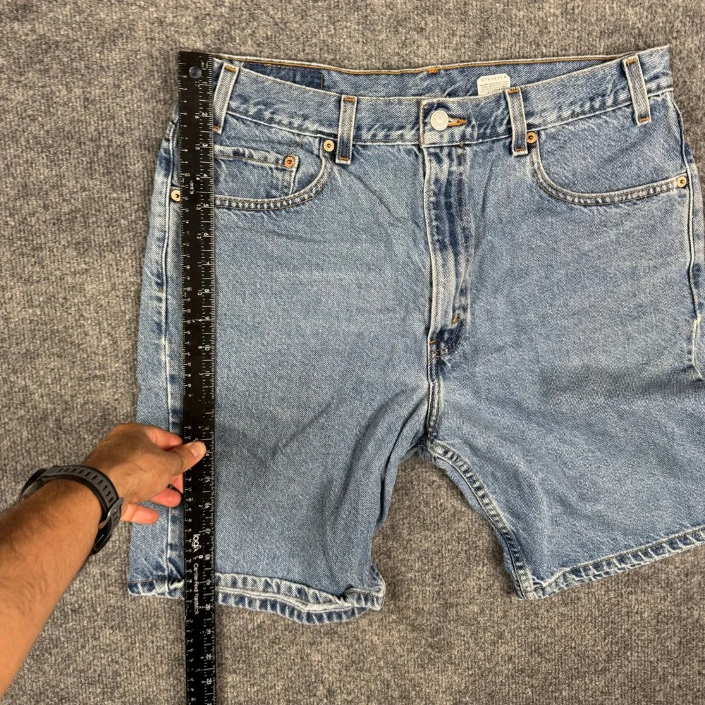 Levi's Denim Shorts Mens Size 36 Blue 505 Regular Fit Light Wash Cotton Casual